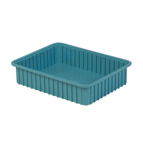 Contenants Divider Box, Poly&eacute;thyl&egrave;ne, 22,4" la x 17,4" p x 5" h, Bleu p&acirc;le EastCoast Offshore Supplies