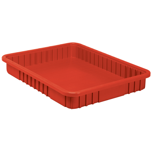 Contenants Divider Box, Plastique, 22,5" la x 17,5" p x 3" h, Rouge EastCoast Offshore Supplies