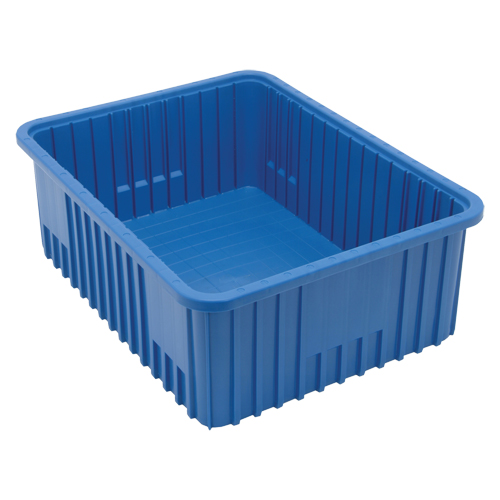Contenants Divider Box, Plastique, 22,5" la x 17,5" p x 8" h, Bleu EastCoast Offshore Supplies