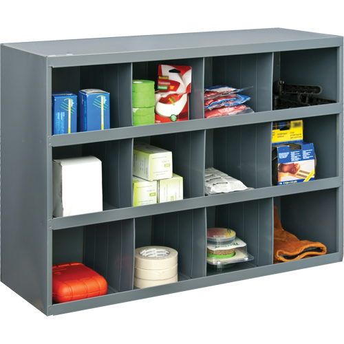 Armoires pour bacs de rangement, Acier, 12 tiroirs, 33-3/4" x 12" x 23-7/8", Gris EastCoast Offshore Supplies