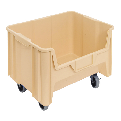 Mobile Giant Stack Container, 12-7/16" H x 19-7/8" W x 15-1/4" D, 250 lbs. Capacity, Ivory EastCoast Offshore Supplies