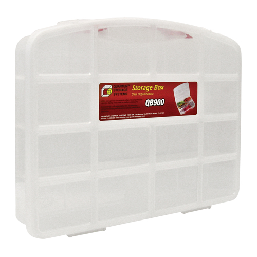 Bac de rangement clair avec compartiments, 13" la x 10-1/4" p x 2-3/8" h, 10 compartiments EastCoast Offshore Supplies