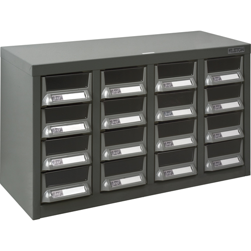 KPC-400 Parts Cabinet, Galvanized Steel, 16 Drawers, 23-1/10" x 8-7/10" x 13-4/5", Grey EastCoast Offshore Supplies