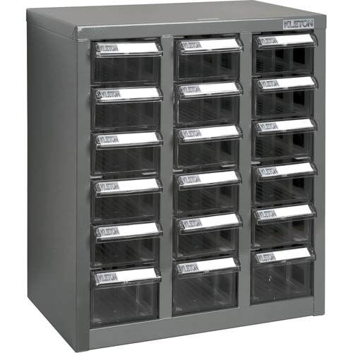 KPC-600 Parts Cabinet, Galvanized Steel, 18 Drawers, 13-9/10" x 8-7/10" x 16-3/10", Grey EastCoast Offshore Supplies