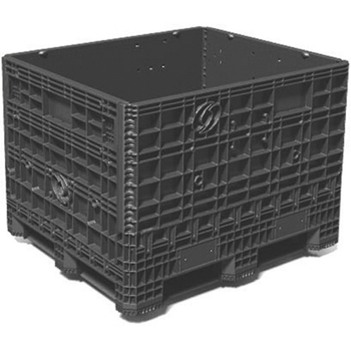 Conteneurs repliables &agrave; usage moyen Bulkpak, 48" lo x 40" la x 34" h, Noir EastCoast Offshore Supplies