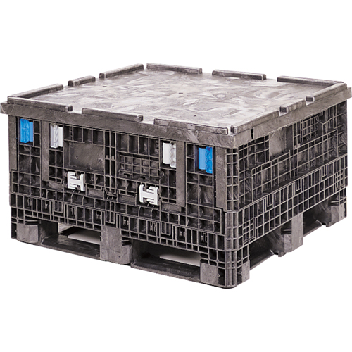 Conteneurs repliables &agrave; usage moyen Bulkpak, 30" lo x 32" la x 25" h, Noir EastCoast Offshore Supplies