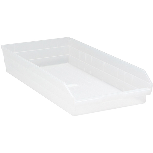 Bacs de rangement pour tablettes, 11-1/8" la x 4" H x 23-5/8" p, Transparent, Capacit&eacute; 50 lb EastCoast Offshore Supplies