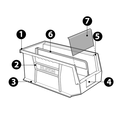 Stack & Hang Bin, 5-1/2" W x 5" H x 10-7/8" D, Blue EastCoast Offshore Supplies