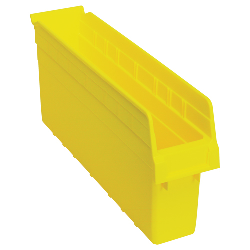 Store-Max Shelf Bins, 4-3/8" W x 8" H x 17-7/8" D, Yellow, 56 lbs. Capacity EastCoast Offshore Supplies