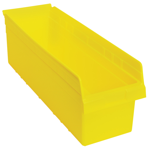 Store-Max Shelf Bins, 8-3/8" W x 8" H x 23-5/8" D, Yellow, 68 lbs. Capacity EastCoast Offshore Supplies
