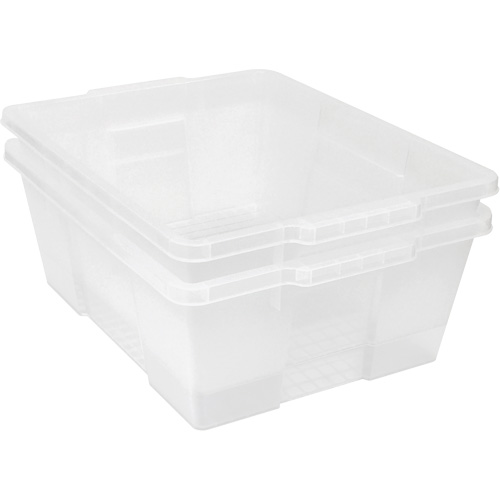Plastic Latch Container, 15.875" W x 21" D x 7.75" H, Clear EastCoast Offshore Supplies