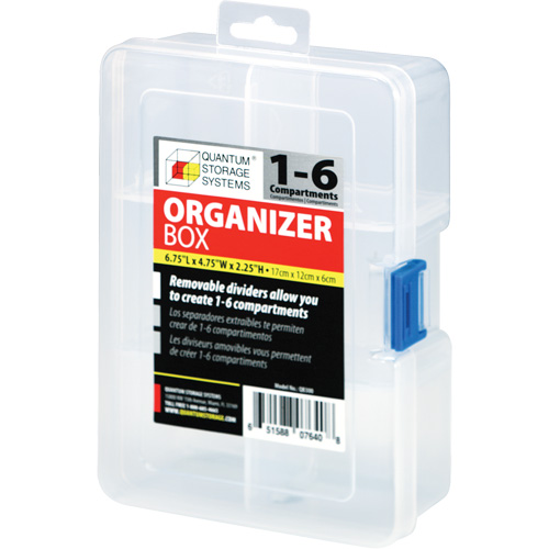 Boîte &agrave; compartiments en plastique, 4,75" la x 6,75" p x 2,25" h, 6 compartiments EastCoast Offshore Supplies