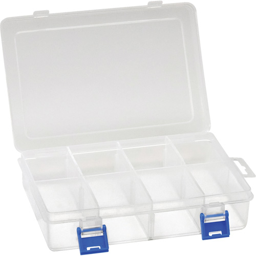 Boîte &agrave; compartiments en plastique, 5,5" la x 7,75" p x 1,75" h, 8 compartiments EastCoast Offshore Supplies