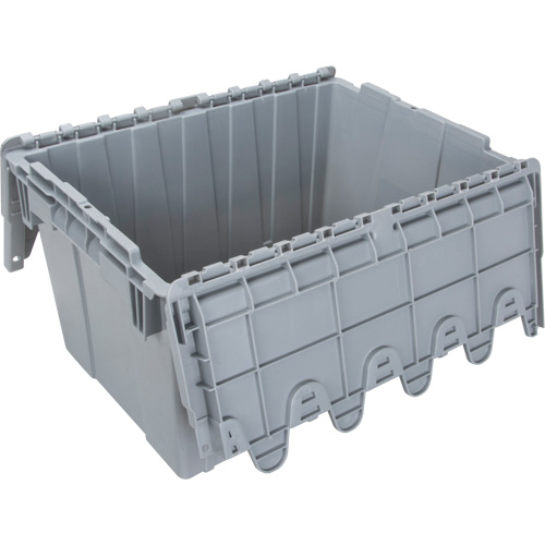 Flip Top Plastic Distribution Container, 21.65" x 15.5" x 12.5", Grey EastCoast Offshore Supplies