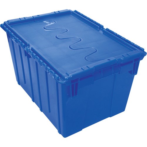 Contenant de distribution en plastique avec dessus basculant, 21,65" x 15,5" x 12,5", Bleu EastCoast Offshore Supplies