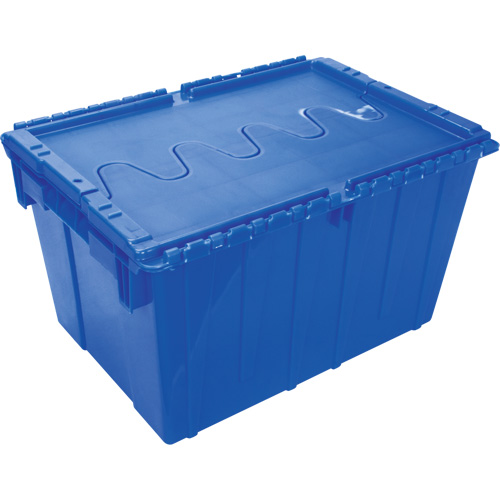 Contenant de distribution en plastique avec dessus basculant, 21,65" x 15,5" x 12,5", Bleu EastCoast Offshore Supplies