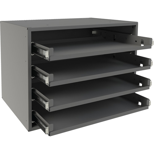 Small Bearing Rack, Steel, 4 Slots, 15-9/16" W x 11-7/8" D x 11-5/16" H, Grey EastCoast Offshore Supplies