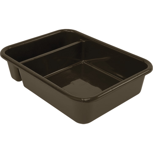 All-Purpose Compartmentalized Storage Tub, 5" H x 15" D x 20" L, Plastic, Brown EastCoast Offshore Supplies