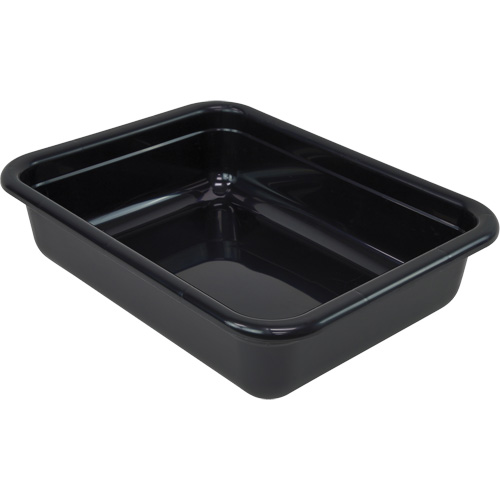 All-Purpose Flat-Bottom Storage Tub, 5" H x 17" D x 22" L, Plastic, Black EastCoast Offshore Supplies
