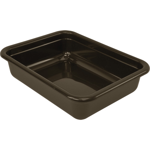 All-Purpose Flat-Bottom Storage Tub, 5" H x 17" D x 22" L, Plastic, Brown EastCoast Offshore Supplies