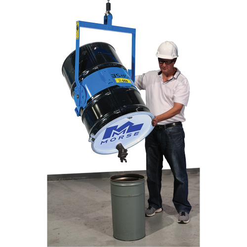 Ensemble de l&egrave;ve-baril manuel inclinable, Baril de 55 gal. US (45 gal. imp.), Capacit&eacute; 800 lb/363 kg EastCoast Offshore Supplies