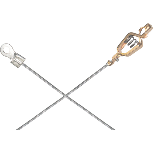 Assemblages l&eacute;gers de c&acirc;bles de masse et de mise &agrave; la terre - Pinces crocodile & raccordements a/borne d'extr&eacute;mit&eacute; de 1/4" EastCoast Offshore Supplies