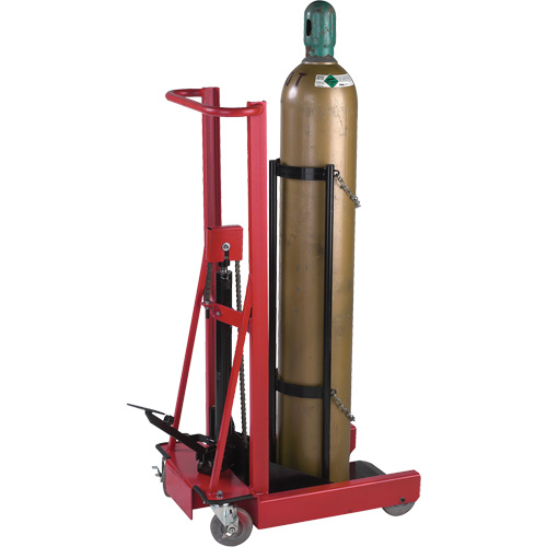 Hydraulic Cylinder Lift, Rubber Wheels, 12" W x 20" L Base, 300 lbs. EastCoast Offshore Supplies