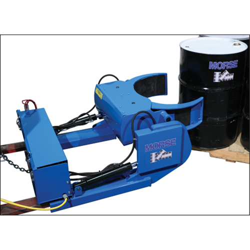 Manipulateur de baril mont&eacute; sur fourches Grip+Go &agrave; prise motoris&eacute;e, Baril de 15 - 55 gal. US (12,5 - 45 gal. imp.), Capacit&eacute; 1500 lb/680 kg EastCoast Offshore Supplies