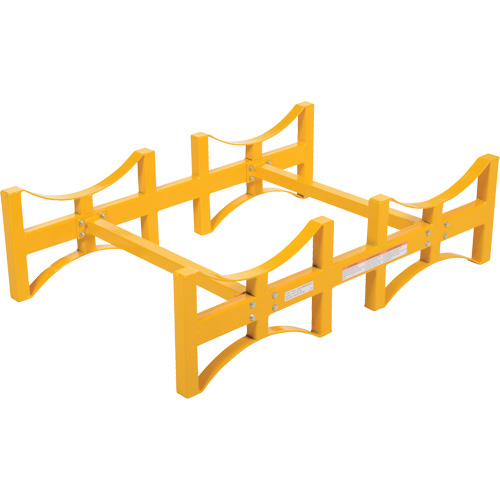 Steel Stackable Drum Rack, 2 Drums, 1600 lbs. Capacity, 45-1/2" W x 29-7/8" D x 12-3/4" H EastCoast Offshore Supplies