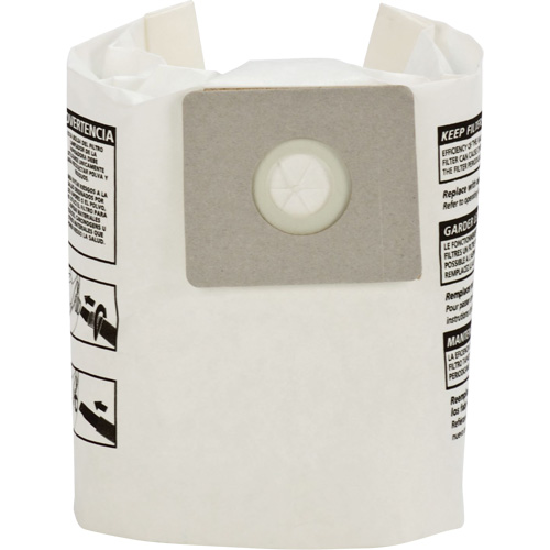 Sacs monocouches pour aspirateur sec/humide, 3 gal. US EastCoast Offshore Supplies