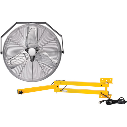 Trousse de ventilateur pour poste de travail industriel avec bras double verrouillable, Industriel, 3 vitesses, Diam&egrave;tre de 24" EastCoast Offshore Supplies