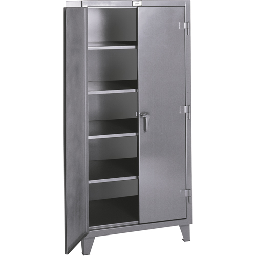 Rough & Tough Storage Cabinets, Steel, 4 Shelves, 72" H x 36" W x 20" D, Grey EastCoast Offshore Supplies