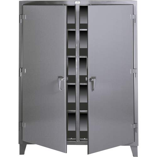 Double Shift Storage Cabinets, Steel, 8 Shelves, 72" H x 48" W x 24" D, Dark Grey EastCoast Offshore Supplies