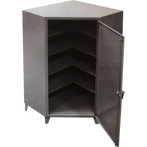 Corner Cabinets, Steel, 4 Shelves, 72" H x 48" W x 24" D, Grey EastCoast Offshore Supplies