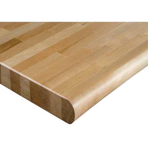 Laminated Hardwood Workbench Top, 48" W x 24" D, Bullnose Edge, 1-3/4" Thick EastCoast Offshore Supplies
