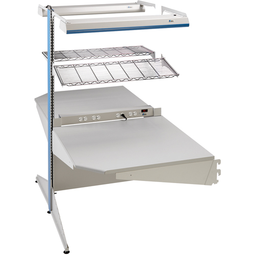 Postes de travail modulaires ergonomiques - Exemples de configurations - A-DC Ajouts de coin &agrave; deux c&ocirc;t&eacute;s, 36" la x 56" p x 84" h, Ajout de coin &agrave; deux c&ocirc;t&eacute;s EastCoast Offshore Supplies