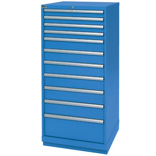 Drawer Cabinets, 11 Drawers, 28-1/4" W x 28-1/2" D x 59-1/2" H, Bright blue EastCoast Offshore Supplies