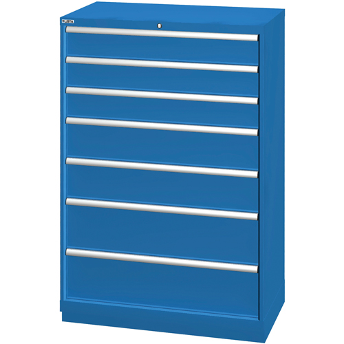 Drawer Cabinets, 7 Drawers, 40-1/4" W x 22-1/2" D x 59-1/2" H, Bright blue EastCoast Offshore Supplies