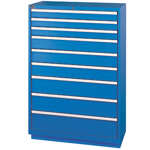 Drawer Cabinets, 9 Drawers, 40-1/4" W x 22-1/2" D x 59-1/2" H, Bright blue EastCoast Offshore Supplies