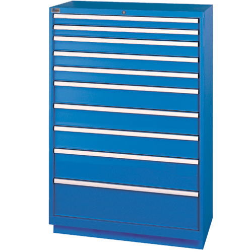 Drawer Cabinets, 10 Drawers, 40-1/4" W x 22-1/2" D x 59-1/2" H, Bright blue EastCoast Offshore Supplies