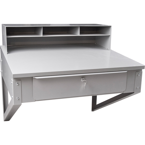 Wall-Mounted Shop Desk, 34-1/2" W x 28" D x 31" H, Grey EastCoast Offshore Supplies