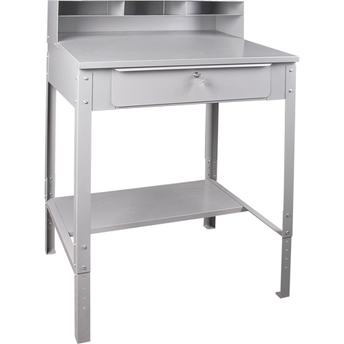 Open Floor Style Shop Desk, 34-1/2" W x 30" D x 53" H, Grey EastCoast Offshore Supplies