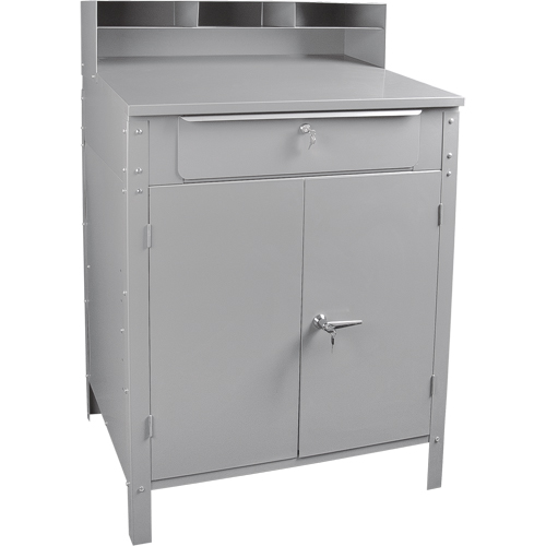 Pupitre d'atelier de style armoire, 34-1/2" la x 30" p x 53" h, Gris EastCoast Offshore Supplies