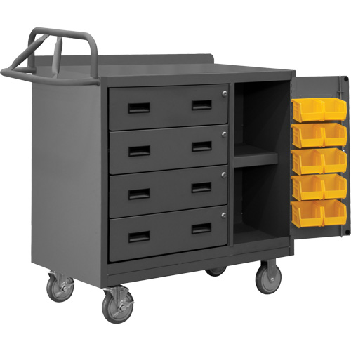 Armoire d'&eacute;tabli mobile avec bacs, Acier Surface EastCoast Offshore Supplies