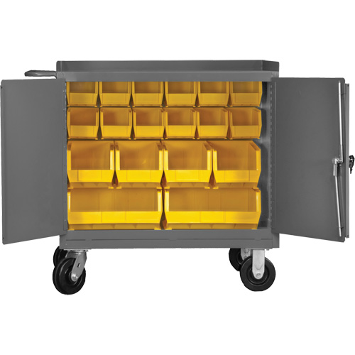 Mobile Workbench Cabinet with Bins, Steel Surface EastCoast Offshore Supplies