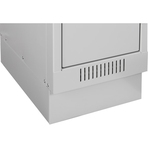 Clean Line Lockerette , 6 -tier, Bank of 4, 48" x 18" x 82", Steel, Beige, Rivet (Assembled) EastCoast Offshore Supplies
