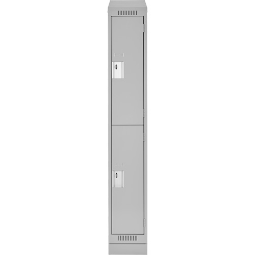 Casiers Clean Line, 2 niveaux, 12" x 18" x 82", Acier, Gris, Rivet (assembl&eacute;) EastCoast Offshore Supplies