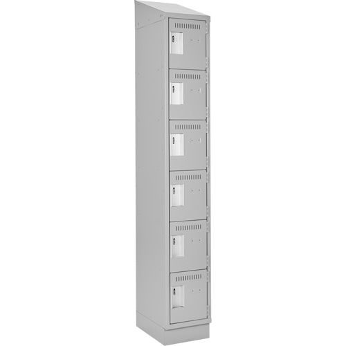 Clean Line Lockerette, 6 -tier, 12" x 18" x 82", Steel, Grey, Rivet (Assembled) EastCoast Offshore Supplies