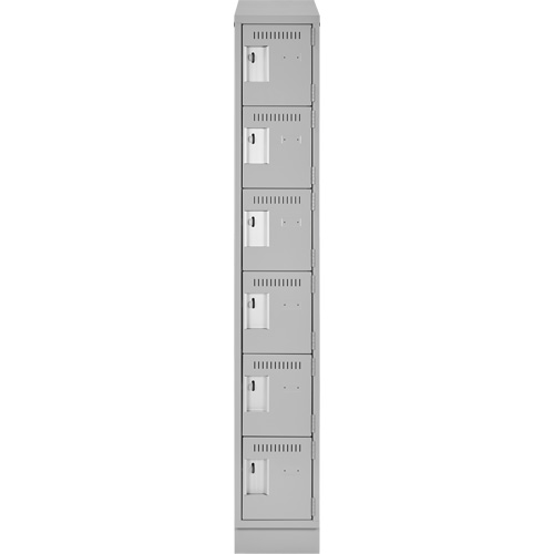 Clean Line Lockerette, 6 -tier, 12" x 18" x 82", Steel, Grey, Rivet (Assembled) EastCoast Offshore Supplies