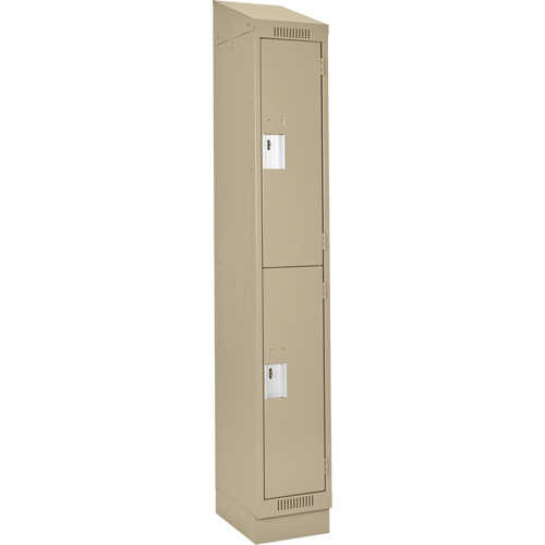 Casiers Clean Line, 2 niveaux, 12" x 18" x 82", Acier, Beige, Rivet (assembl&eacute;) EastCoast Offshore Supplies
